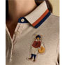 Joules Fairfield Neutral / Jonty Ribbed Long Sleeve Polo Shirt