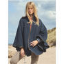 Joules Heritage Navy Fleece Longline Cape