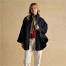 Joules Heritage Navy Fleece Longline Cape