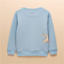 Joules Girls' Mackenzie Blue Embroidered Artwork Sweatshirt With Faux Faur Lining