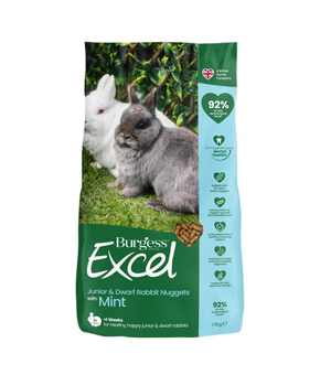 Burgess Excel Junior Dwarf Rabbit Nuggets with Mint