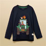 Joules Boys' Jack Navy Applique Long Sleeve Top