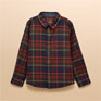 Joules Boys' Brushed Navy Check Flannel Checked Shirt