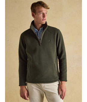 Joules Heritage Fleece Dark Green Quarter Zip