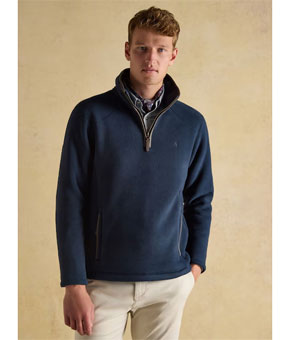 Joules Heritage Fleece Navy Quarter Zip