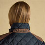 Joules Braemar Luxe Navy Blue Showerproof Diamond Quilted Coat