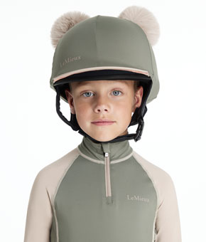 LeMieux Mini Double Pom Hat Silk Rosemary
