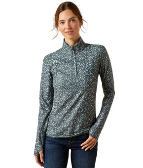 Ariat Lowell 3.0 1/4 Zip Base Layer - Flower Ditsy Print