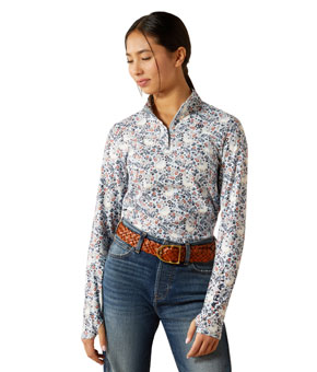 Ariat Lowell 3.0 1/4 Zip Baselayer - Posey Pony Print