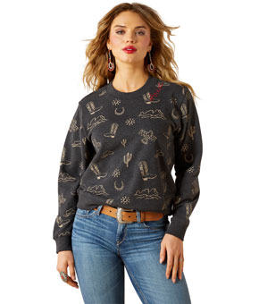 Ariat Essential Crew Sweatshirt - Black Heather