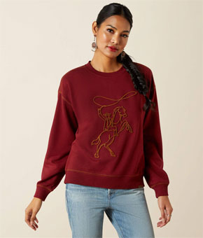 Ariat Lasso Sweatshirt - Cabernet Ariat Lasso Sweatshirt - Cabernet