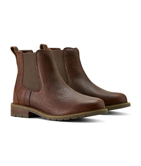 Ariat Wexford Bison Chelsea Boot - Cognac Brown