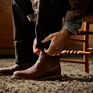 Ariat Wexford Bison Chelsea Boot - Cognac Brown